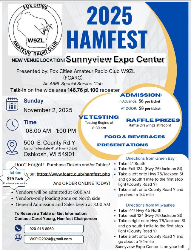 FCARC 2025 Hamfest flyer