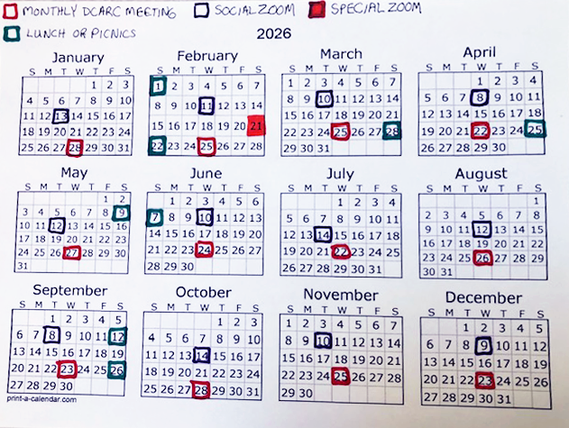 2026 DCARC calendar