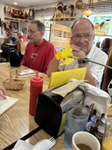 Damian and Kevin at Belgian Delight lunch 4/26/26