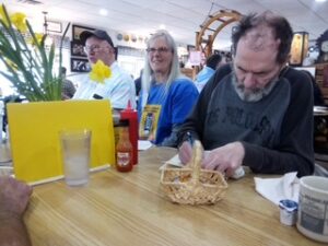 Tom, Connie and John at Belgian Delight lunch 4/26/26