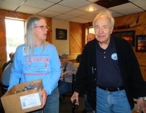 Sept 12 Connie and Arde at lunch in Peshtigo